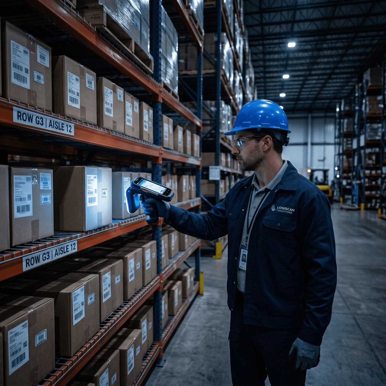 RFID warehouse scanning with enterprise handheld reader